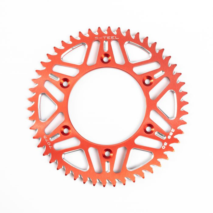 Couronne Alu S-TEEL Anti-Boue Suzuki Pas 520 Rouge 51 dents